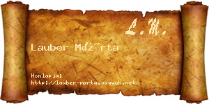 Lauber Márta névjegykártya